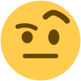 Face with Raised Eyebrow on Twitter Twemoji 2.6