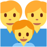 Family: Man, Man, Boy on Twitter Twemoji 2.6