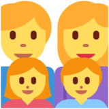 Family: Man, Woman, Girl, Boy on Twitter Twemoji 2.6