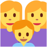 Family: Woman, Woman, Boy on Twitter Twemoji 2.6