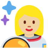 Woman Astronaut: Medium-Light Skin Tone on Twitter Twemoji 2.6