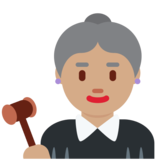 Woman Judge: Medium Skin Tone on Twitter Twemoji 2.6