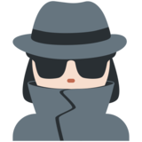 Woman Detective: Light Skin Tone on Twitter Twemoji 2.6