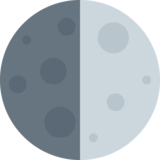 First Quarter Moon on Twitter Twemoji 2.6