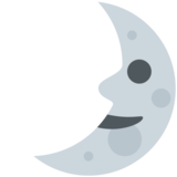 First Quarter Moon Face on Twitter Twemoji 2.6