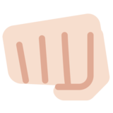Oncoming Fist: Light Skin Tone on Twitter Twemoji 2.6