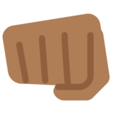 Oncoming Fist: Medium-Dark Skin Tone on Twitter Twemoji 2.6