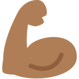 Flexed Biceps: Medium-Dark Skin Tone on Twitter Twemoji 2.6