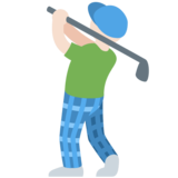 Person Golfing: Light Skin Tone on Twitter Twemoji 2.6