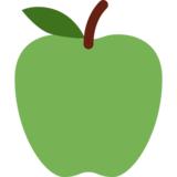 Green Apple on Twitter Twemoji 2.6