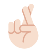 Crossed Fingers: Light Skin Tone on Twitter Twemoji 2.6
