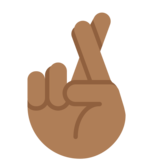 Crossed Fingers: Medium-Dark Skin Tone on Twitter Twemoji 2.6