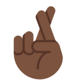 Crossed Fingers: Dark Skin Tone on Twitter Twemoji 2.6