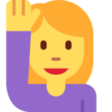 Person Raising Hand on Twitter Twemoji 2.6