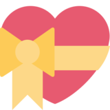 Heart with Ribbon on Twitter Twemoji 2.6