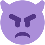 Angry Face with Horns on Twitter Twemoji 2.6