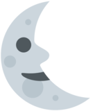 Last Quarter Moon Face on Twitter Twemoji 2.6