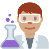 Man Scientist: Medium Skin Tone on Twitter Twemoji 2.6