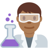 Man Scientist: Medium-Dark Skin Tone on Twitter Twemoji 2.6