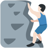 Man Climbing: Light Skin Tone on Twitter Twemoji 2.6
