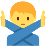Man Gesturing No on Twitter Twemoji 2.6