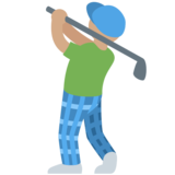 Man Golfing: Medium Skin Tone on Twitter Twemoji 2.6