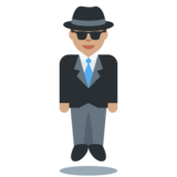 Person in Suit Levitating: Medium Skin Tone on Twitter Twemoji 2.6