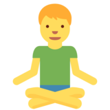 Man in Lotus Position on Twitter Twemoji 2.6
