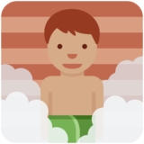 Man in Steamy Room: Medium Skin Tone on Twitter Twemoji 2.6