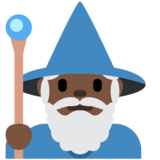 Man Mage: Dark Skin Tone on Twitter Twemoji 2.6