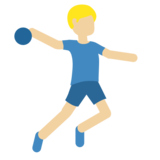 Man Playing Handball: Medium-Light Skin Tone on Twitter Twemoji 2.6