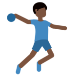 Man Playing Handball: Dark Skin Tone on Twitter Twemoji 2.6
