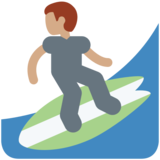 Man Surfing: Medium Skin Tone on Twitter Twemoji 2.6