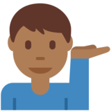 Man Tipping Hand: Medium-Dark Skin Tone on Twitter Twemoji 2.6