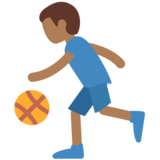 Man Bouncing Ball: Medium-Dark Skin Tone on Twitter Twemoji 2.6
