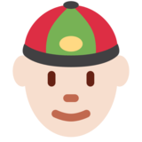 Person with Skullcap: Light Skin Tone on Twitter Twemoji 2.6
