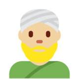 Person Wearing Turban: Medium-Light Skin Tone on Twitter Twemoji 2.6