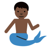 Merman: Dark Skin Tone on Twitter Twemoji 2.6