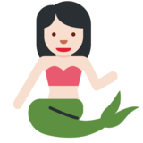 Merperson: Light Skin Tone on Twitter Twemoji 2.6