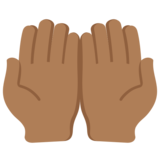 Palms Up Together: Medium-Dark Skin Tone on Twitter Twemoji 2.6