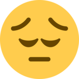 Pensive Face on Twitter Twemoji 2.6