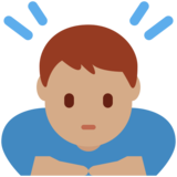 Person Bowing: Medium Skin Tone on Twitter Twemoji 2.6