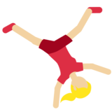 Person Cartwheeling: Medium-Light Skin Tone on Twitter Twemoji 2.6