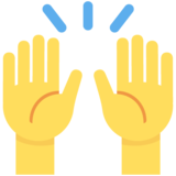 Raising Hands on Twitter Twemoji 2.6