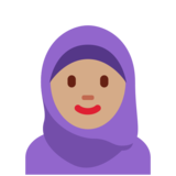 Woman with Headscarf: Medium Skin Tone on Twitter Twemoji 2.6