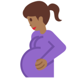 Pregnant Woman: Medium-Dark Skin Tone on Twitter Twemoji 2.6