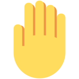 Raised Back of Hand on Twitter Twemoji 2.6