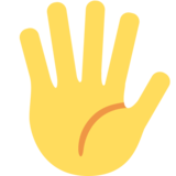 Hand with Fingers Splayed on Twitter Twemoji 2.6