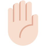 Raised Hand: Light Skin Tone on Twitter Twemoji 2.6