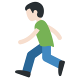 Person Running: Light Skin Tone on Twitter Twemoji 2.6
